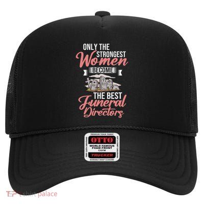 Tombstone Grave Funny Cemetery Funeral Director Mortician High Crown Mesh Back Trucker Hat