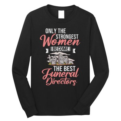 Tombstone Grave Funny Cemetery Funeral Director Mortician Long Sleeve Shirt