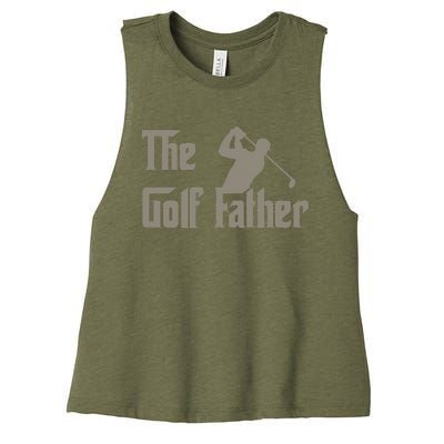 The Golf Father Funny Golfing For Golfer Father's Women's Racerback Cropped Tank