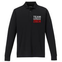 Team Garbage For Trump 2024 Gift Performance Long Sleeve Polo