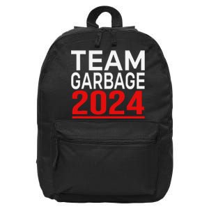 Team Garbage For Trump 2024 Gift 16 in Basic Backpack