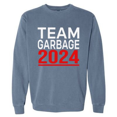 Team Garbage For Trump 2024 Gift Garment-Dyed Sweatshirt