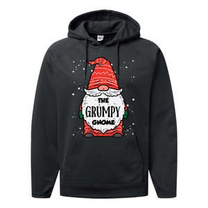 The Grumpy Gnome Xmas Matching Christmas For Family Performance Fleece Hoodie