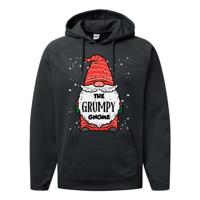 The Grumpy Gnome Xmas Matching Christmas For Family Performance Fleece Hoodie