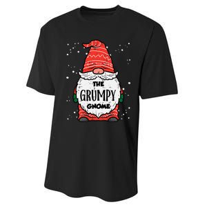 The Grumpy Gnome Xmas Matching Christmas For Family Performance Sprint T-Shirt