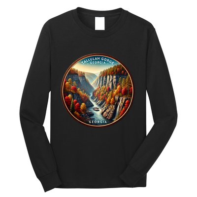 Tallulah Gorge Georgia In The Fall Autumn Leaves Long Sleeve Shirt
