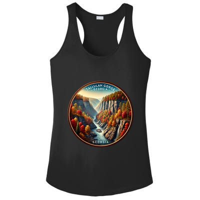 Tallulah Gorge Georgia In The Fall Autumn Leaves Ladies PosiCharge Competitor Racerback Tank