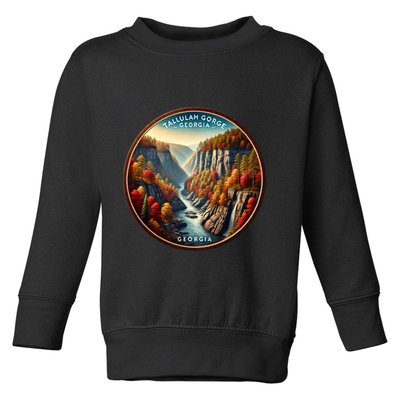 Tallulah Gorge Georgia In The Fall Autumn Leaves Toddler Sweatshirt