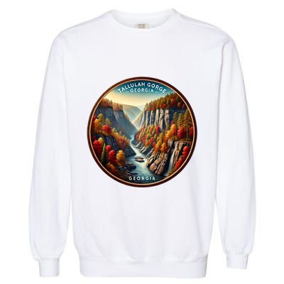 Tallulah Gorge Georgia In The Fall Autumn Leaves Garment-Dyed Sweatshirt
