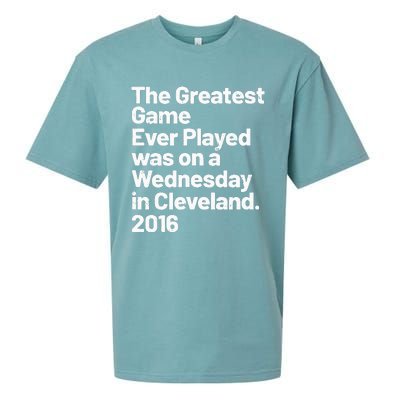 The Greatest Game Ever Played Was On Wednesday In Cleveland Sueded Cloud Jersey T-Shirt