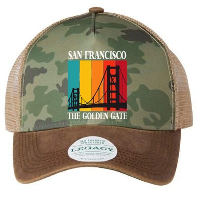 The Golden Gate Bridge From San Francisco California Legacy Tie Dye Trucker Hat