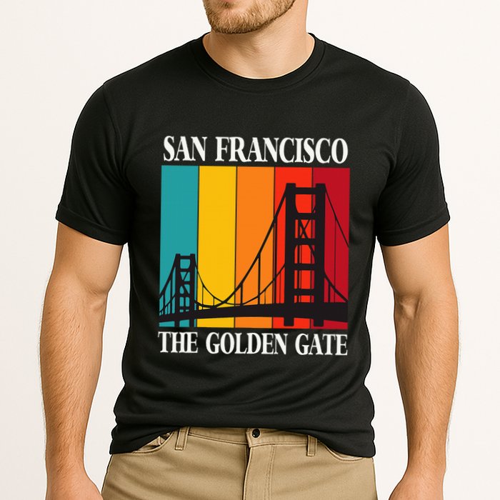 The Golden Gate Bridge From San Francisco California Cooling Performance Crew T-Shirt