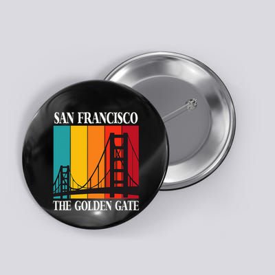 The Golden Gate Bridge From San Francisco California Button