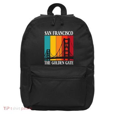 The Golden Gate Bridge From San Francisco California 16 in Basic Backpack