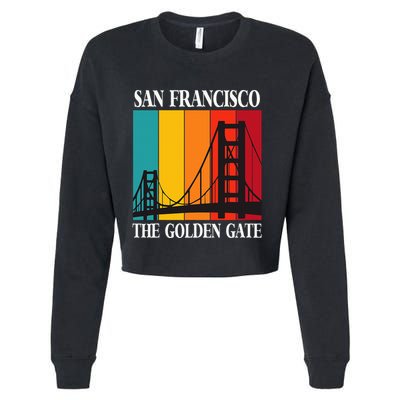 The Golden Gate Bridge From San Francisco California Cropped Pullover Crew