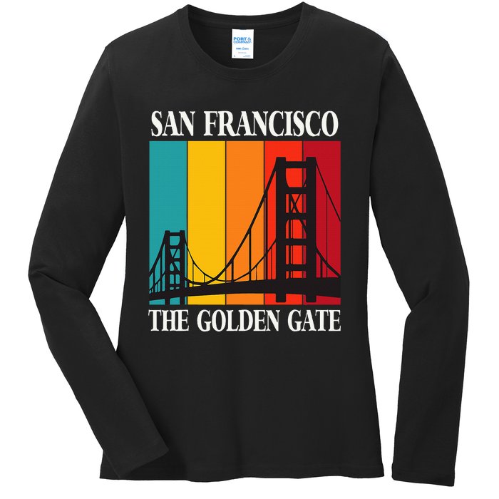 The Golden Gate Bridge From San Francisco California Ladies Long Sleeve Shirt