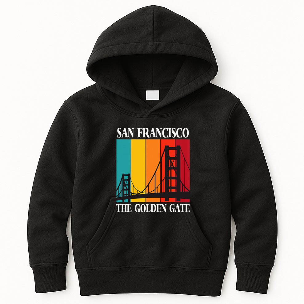The Golden Gate Bridge From San Francisco California Kids Hoodie