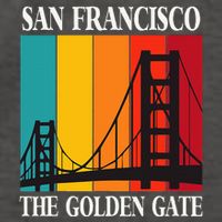 The Golden Gate Bridge From San Francisco California Vector Backpack