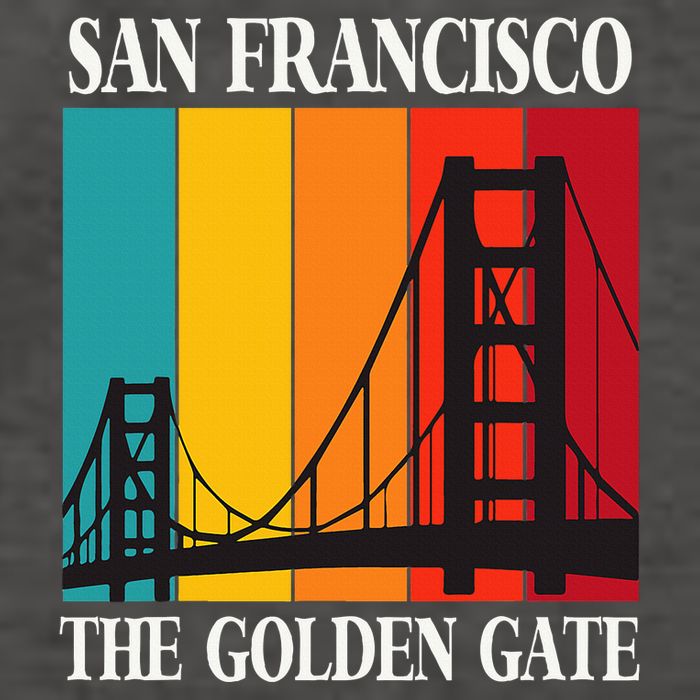 The Golden Gate Bridge From San Francisco California Vector Backpack