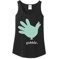 Turkey Glove Gobble Thanksgiving Thankful Nurse Ladies Essential Tank