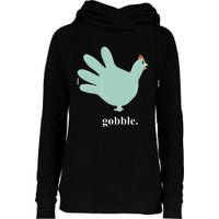 Turkey Glove Gobble Thanksgiving Thankful Nurse Womens Funnel Neck Pullover Hood