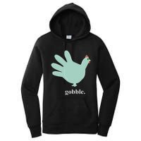 Turkey Glove Gobble Thanksgiving Thankful Nurse Women's Pullover Hoodie