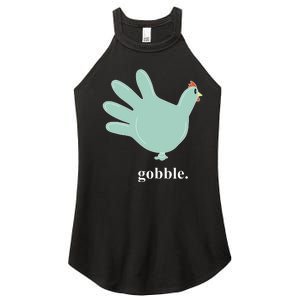 Turkey Glove Gobble Thanksgiving Thankful Nurse Women's Perfect Tri Rocker Tank