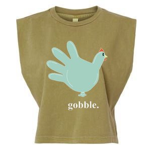 Turkey Glove Gobble Thanksgiving Thankful Nurse Garment-Dyed Women's Muscle Tee