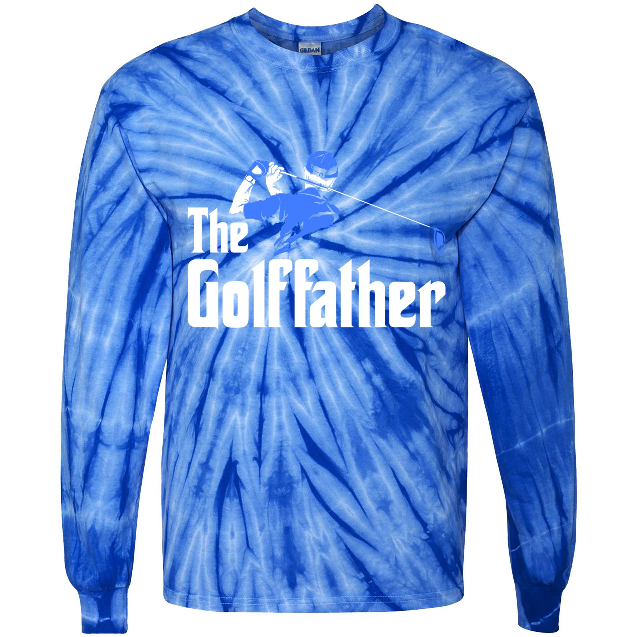 The Golffather Gift Golf Player Meaningful Gift Tie-Dye Long Sleeve Shirt