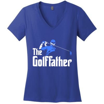 The Golffather Gift Golf Player Meaningful Gift Women's V-Neck T-Shirt