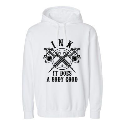 Tattoo Guns Gift Vintage Ink Inked Funny Tattoo Artist Gift Cool Gift Garment-Dyed Fleece Hoodie