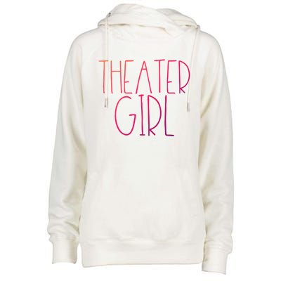 Theatre Great Gift Broadway Musical Fan Christmas Gift Cute Cute Gift Womens Funnel Neck Pullover Hood