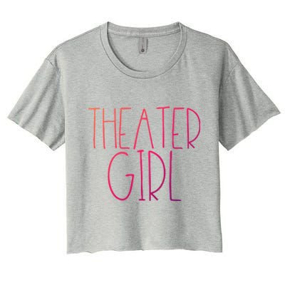 Theatre Great Gift Broadway Musical Fan Christmas Gift Cute Cute Gift Women's Crop Top Tee