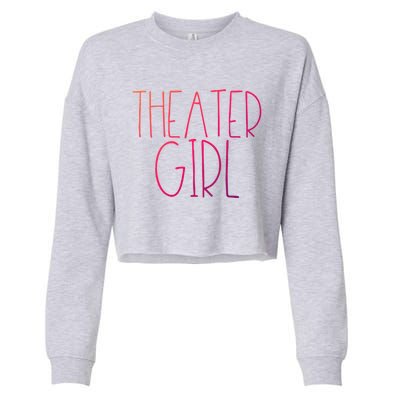 Theatre Great Gift Broadway Musical Fan Christmas Gift Cute Cute Gift Cropped Pullover Crew