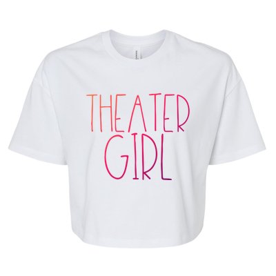 Theatre Great Gift Broadway Musical Fan Christmas Gift Cute Cute Gift Bella+Canvas Jersey Crop Tee