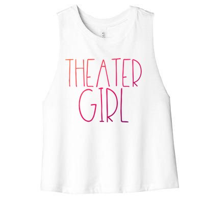 Theatre Great Gift Broadway Musical Fan Christmas Gift Cute Cute Gift Women's Racerback Cropped Tank