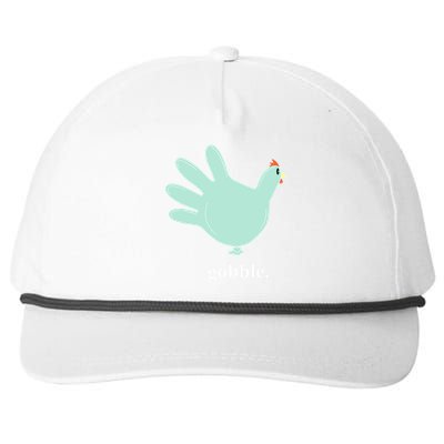 Turkey Glove Gobble Thanksgiving Thankful Nurse Snapback Five-Panel Rope Hat