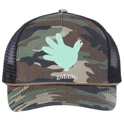 Turkey Glove Gobble Thanksgiving Thankful Nurse Retro Rope Trucker Hat Cap