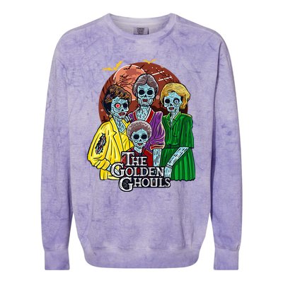 The Golden Ghouls Halloween Colorblast Crewneck Sweatshirt