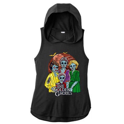 The Golden Ghouls Halloween Ladies PosiCharge Tri-Blend Wicking Draft Hoodie Tank