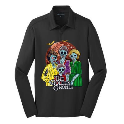 The Golden Ghouls Halloween Silk Touch Performance Long Sleeve Polo