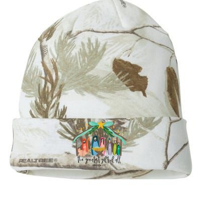 The Greatest Gift For All Christmas Nativity Jesus Christian Kati Licensed 12" Camo Beanie