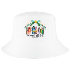 The Greatest Gift For All Christmas Nativity Jesus Christian Cool Comfort Performance Bucket Hat