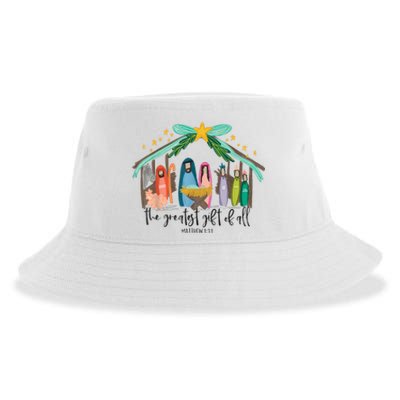 The Greatest Gift For All Christmas Nativity Jesus Christian Sustainable Bucket Hat