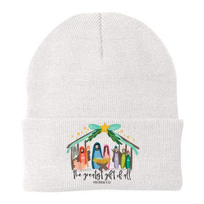 The Greatest Gift For All Christmas Nativity Jesus Christian Knit Cap Winter Beanie