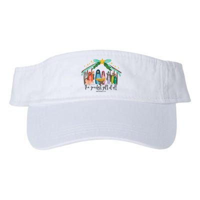 The Greatest Gift For All Christmas Nativity Jesus Christian Valucap Bio-Washed Visor