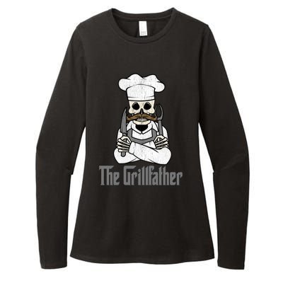 The Grillfather Grill Master Grillmaster Grilling Funny Bbq Great Gift Womens CVC Long Sleeve Shirt