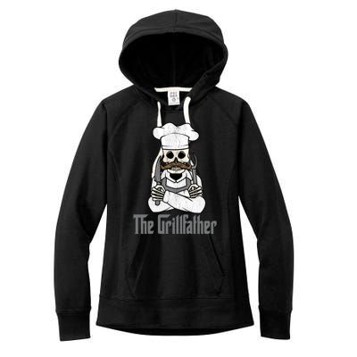 The Grillfather Grill Master Grillmaster Grilling Funny Bbq Great Gift Women's Fleece Hoodie