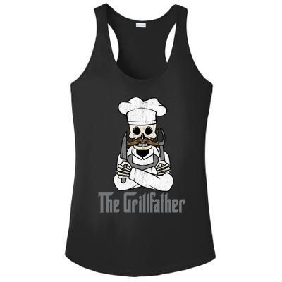 The Grillfather Grill Master Grillmaster Grilling Funny Bbq Great Gift Ladies PosiCharge Competitor Racerback Tank