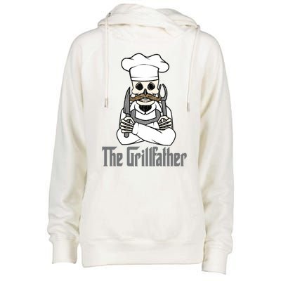 The Grillfather Grill Master Grillmaster Grilling Funny Bbq Great Gift Womens Funnel Neck Pullover Hood